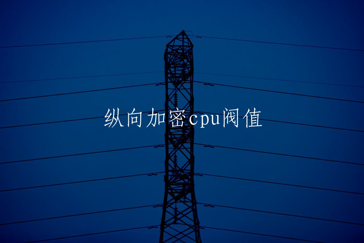 纵向加密cpu阀值 核心概念图