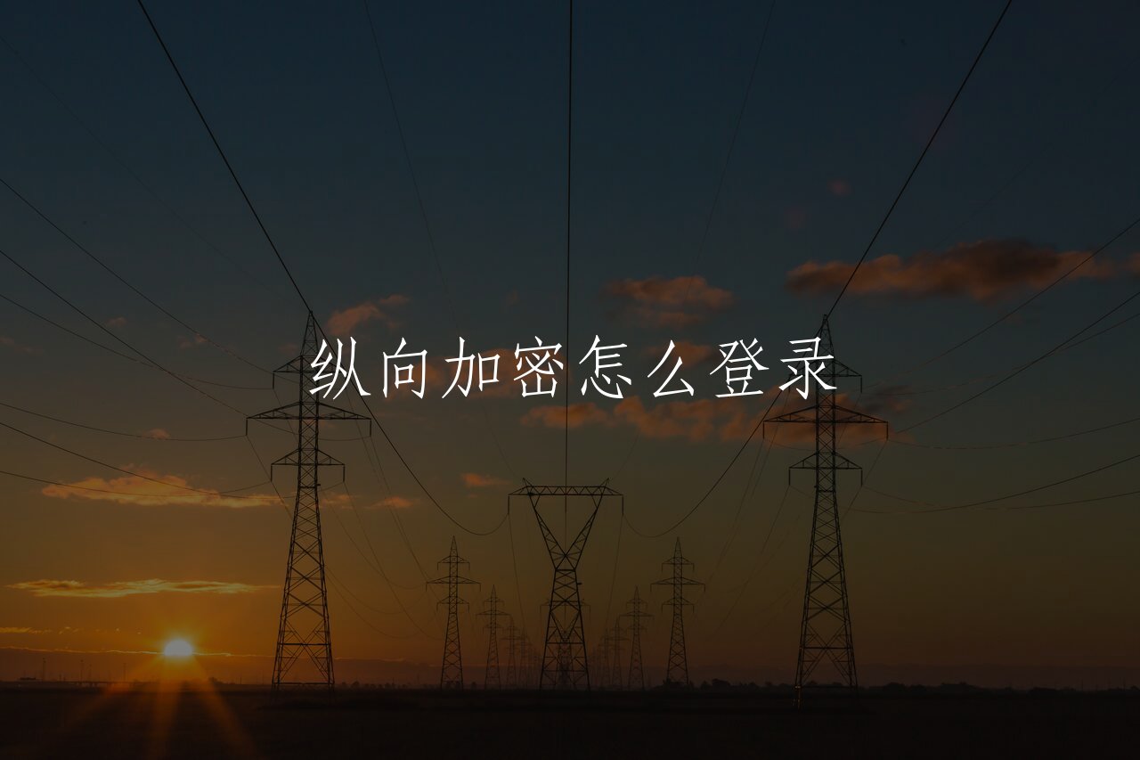 纵向加密怎么登录 核心概念图