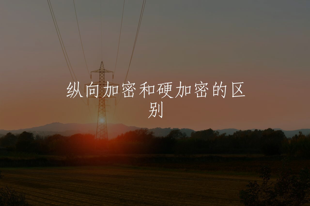 纵向加密和硬加密的区别 核心概念图